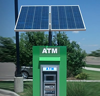 Solar-powered ATM machines